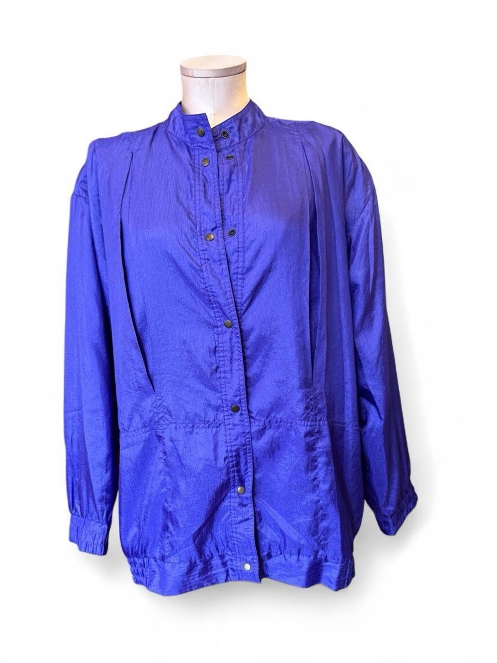 Women’s 90s Button Front Purple Windbreaker